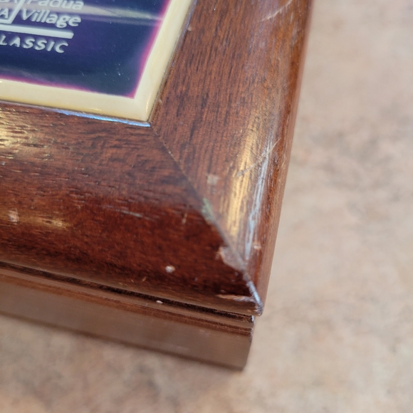 Wooden Box ~ Jewelry ~ Keepsake ~ Casa Colina Golf Course Motif ~ Memento Box - Picture 9 of 16